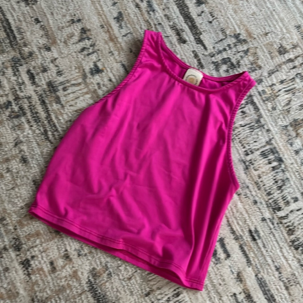 Pink crop top size small